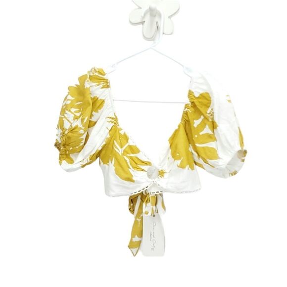 NWT One And Only Mustard Yellow Floral Prairie - Picture 2 of 9